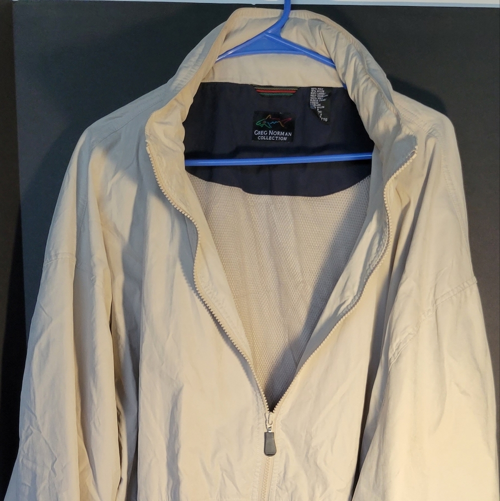 Greg Norman XXL Jacket Golf Golfer Tan Zip Up